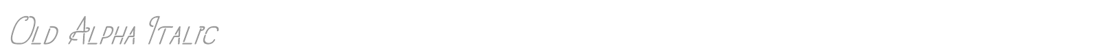 Old Alpha font preview